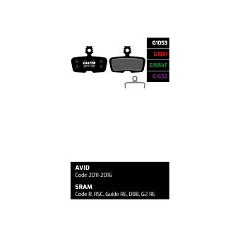 Klocki hamulcowe Galfer AVID Code | SRAM Code R, RSC, Guide RE, DB8